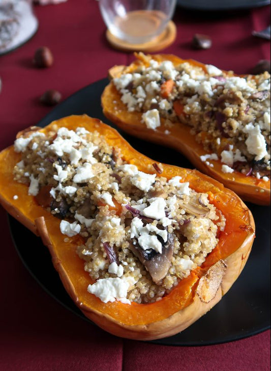 Butternut farcie au quinoa