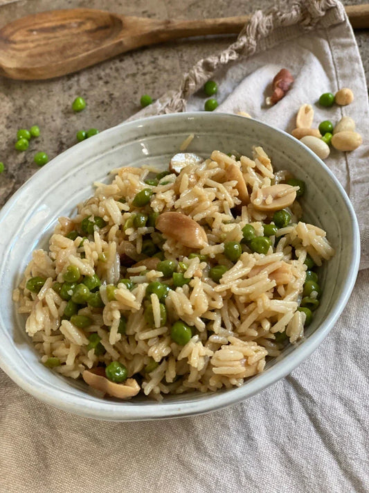 Poêlée riz, dinde et cacahuètes
