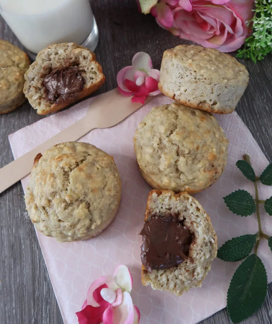 Muffins banane coeur chocolat