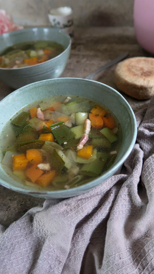 Soupe de légumes croquants