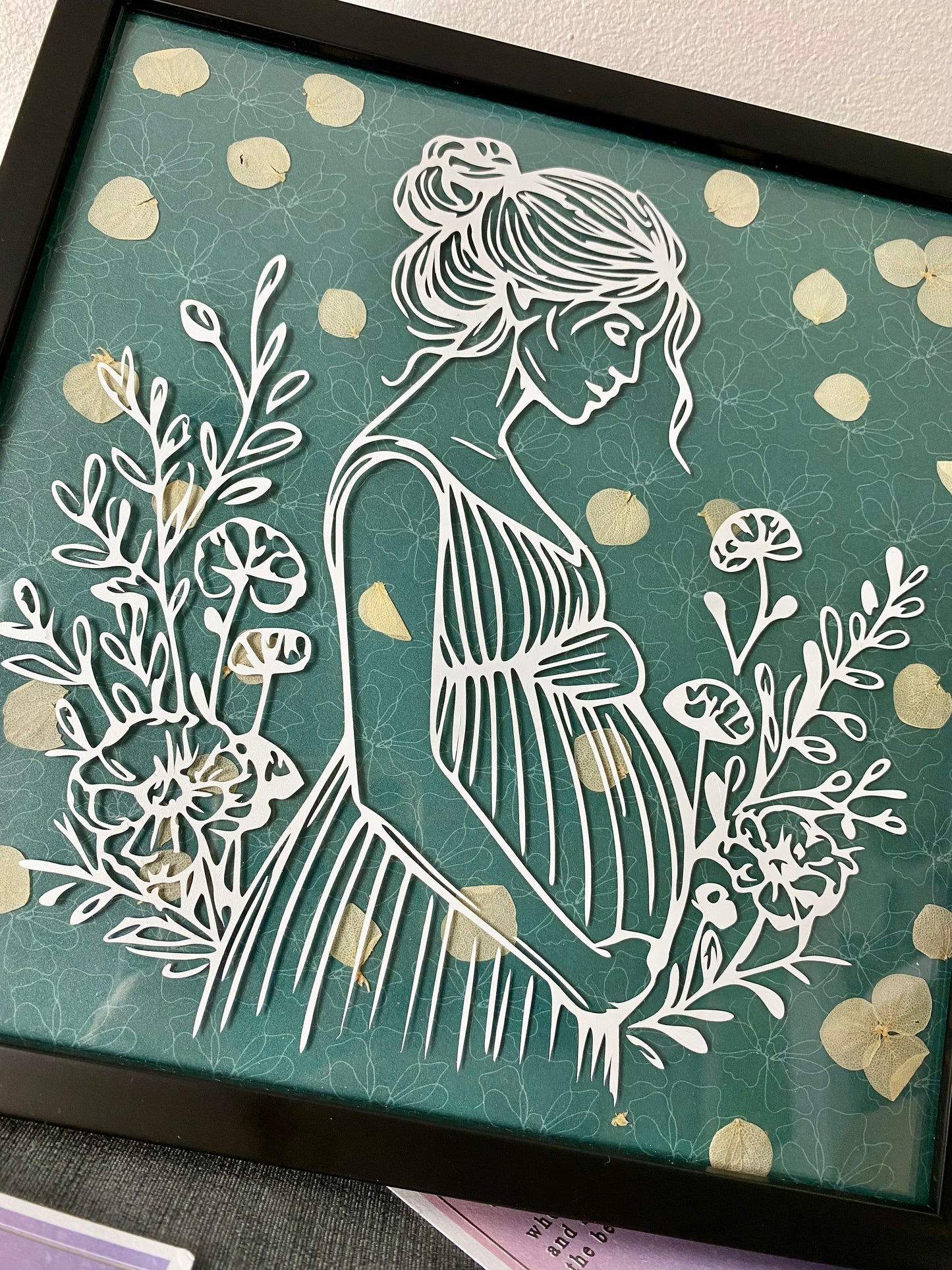 « Maternité floral » 20x20cm