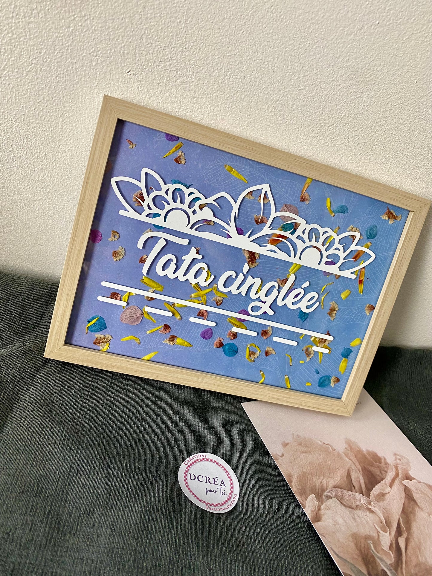 «Tata Cinglée» coloré 13x18cm