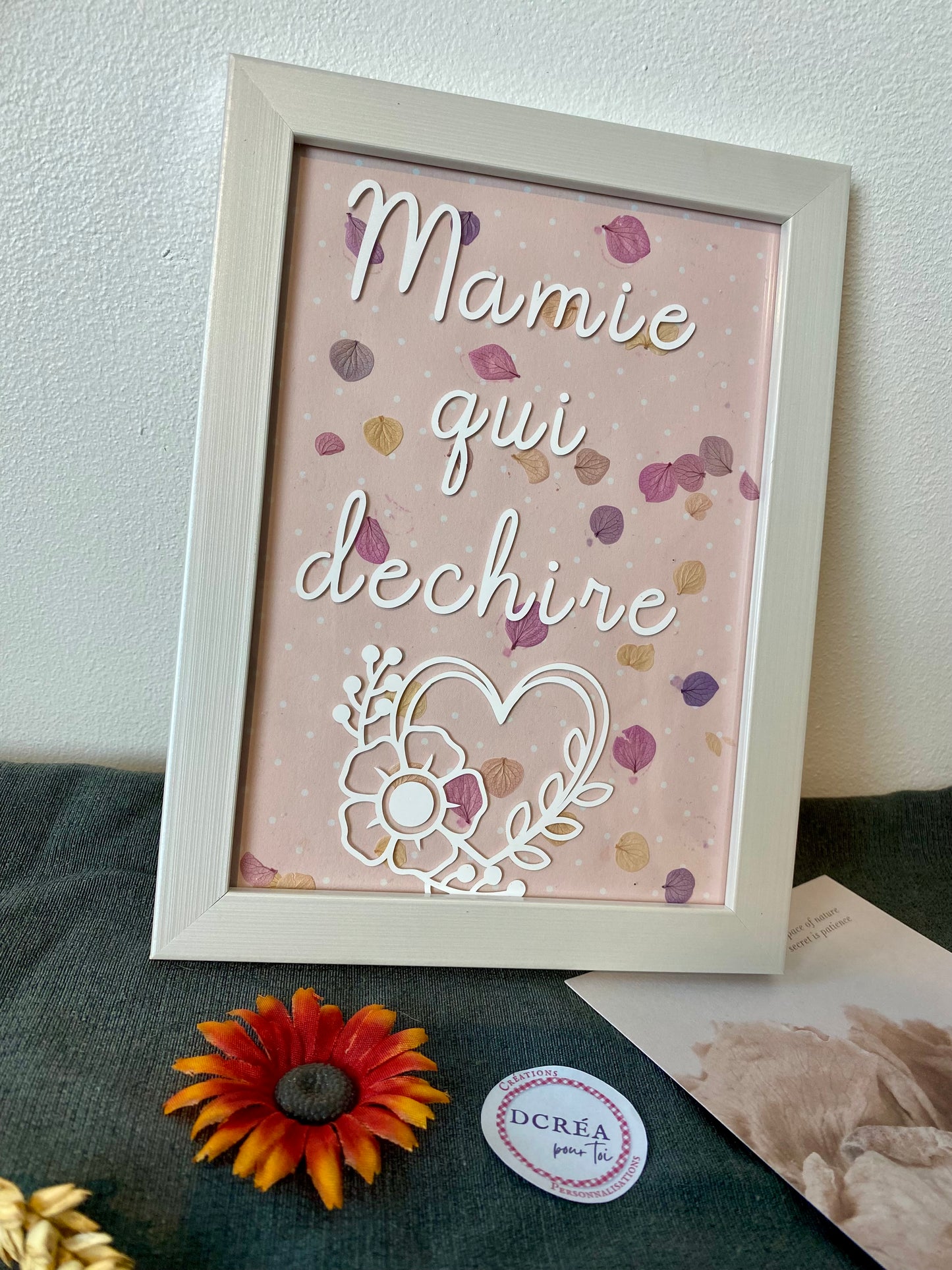 « Mamie qui déchire » rose 13x18cm