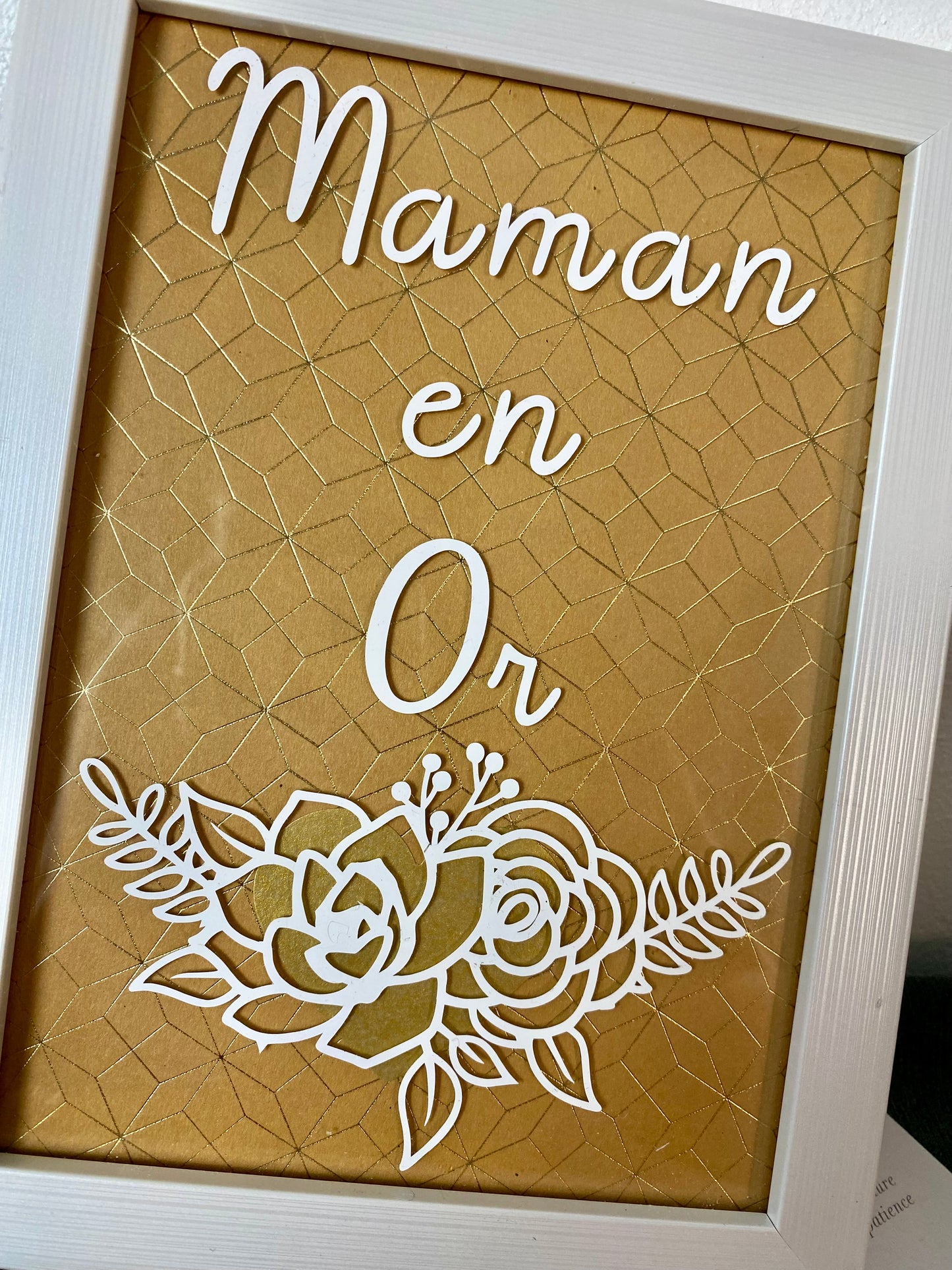 « Maman en or » 13x18cm or