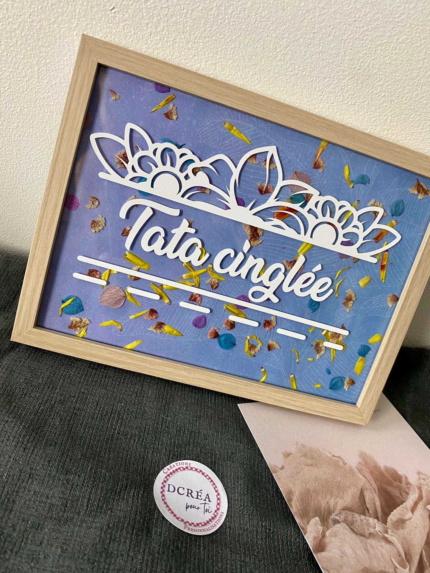 «Tata Cinglée» coloré 13x18cm