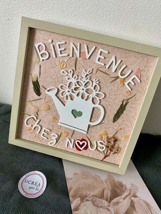 «Bienvenue chez nous» 15x15cm