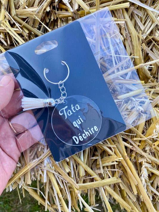 Porte-clés «Tata qui déchire »