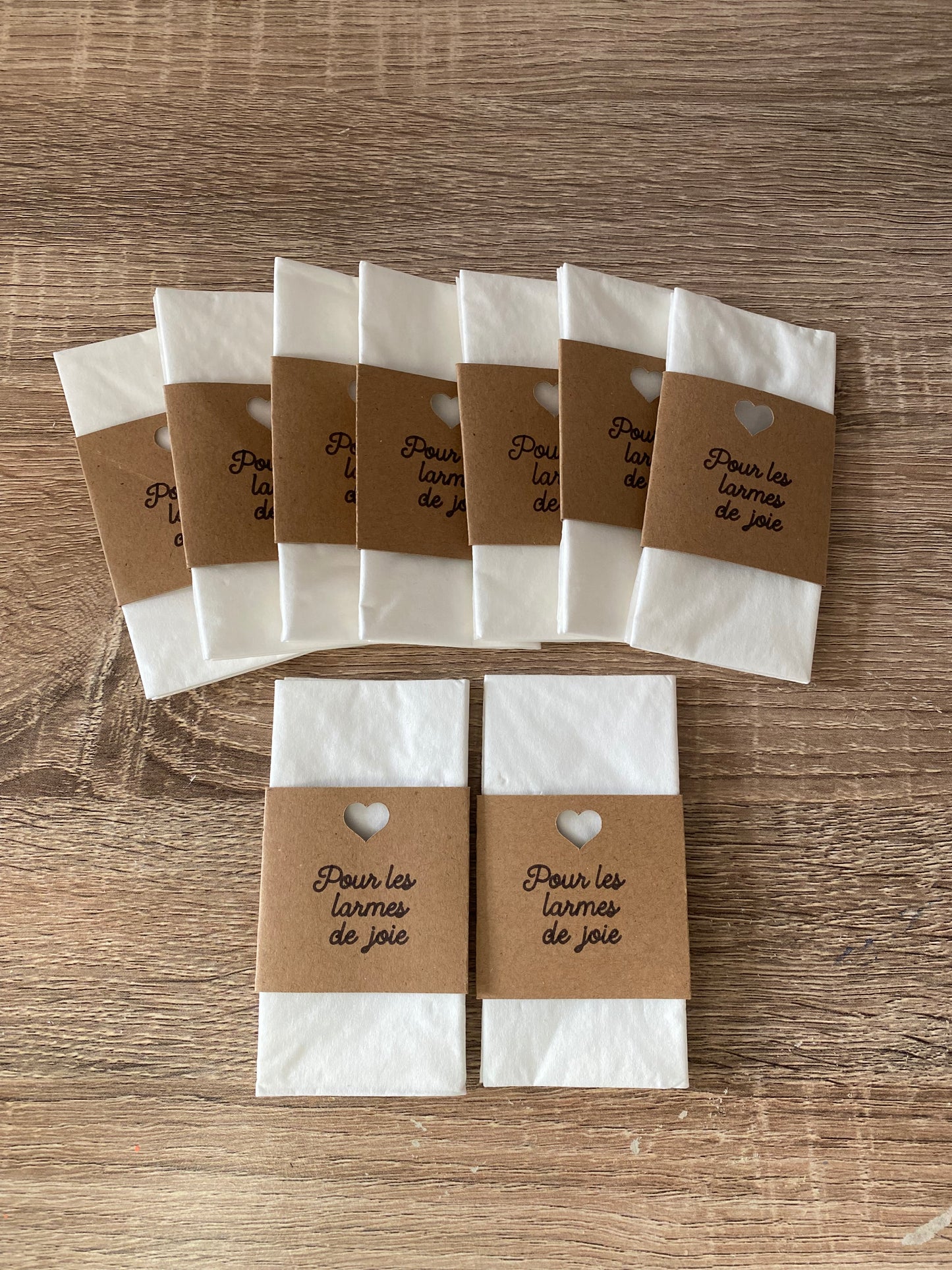 Mouchoirs « Larme de joie » écriture manuscrite