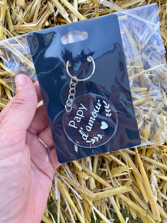 Porte-clés «Papy d’amour»