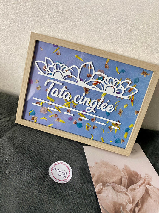 «Tata Cinglée» coloré 13x18cm
