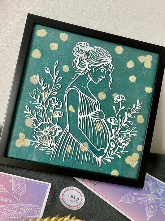 « Maternité floral » 20x20cm