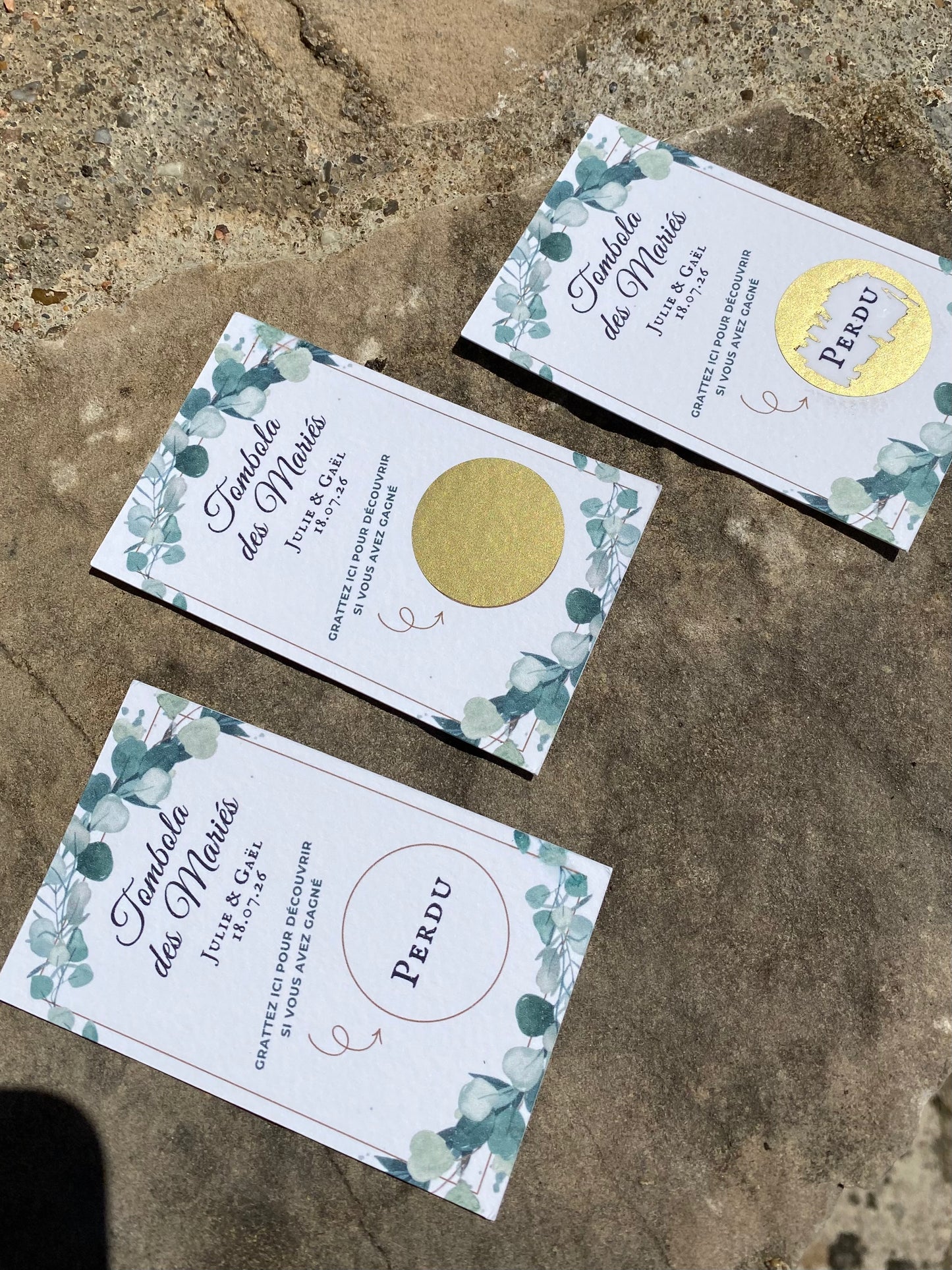 Tombola des Mariées - Thème sauge et chic